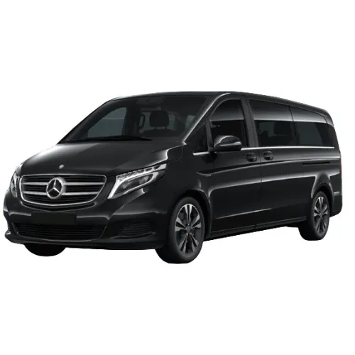 Van Mercedes Classe V noir utilisé par DrivePlus pour les groupes